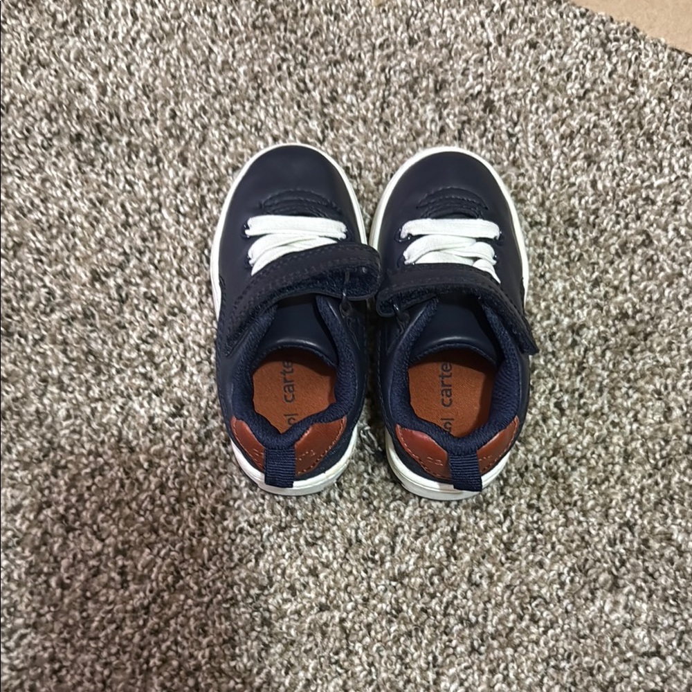 Carter's Dark Blue Kids Sneakers with White Laces